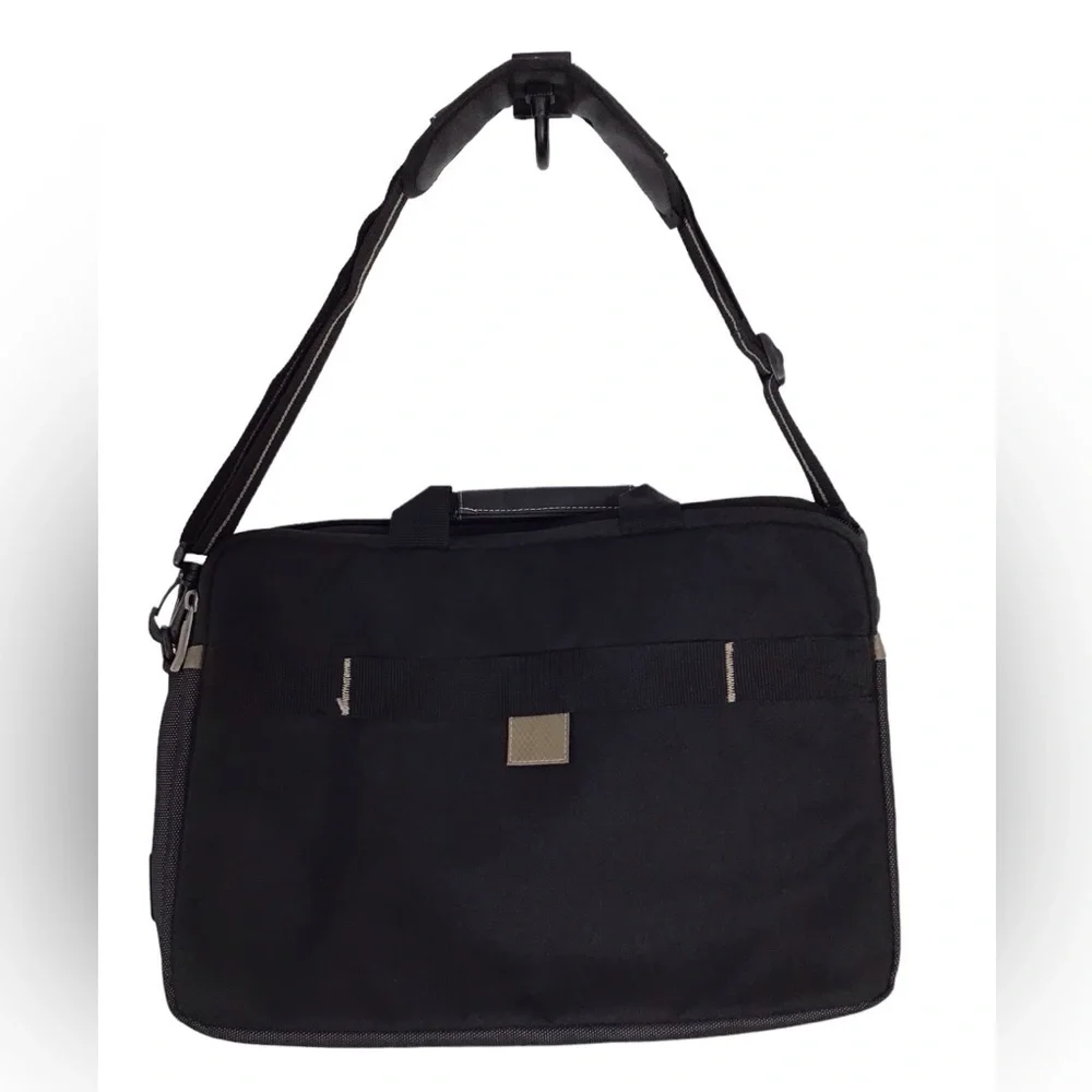 Solo Black Polyester Lap Top Bag